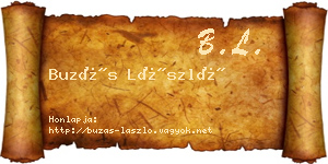 Buzás László névjegykártya