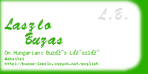 laszlo buzas business card